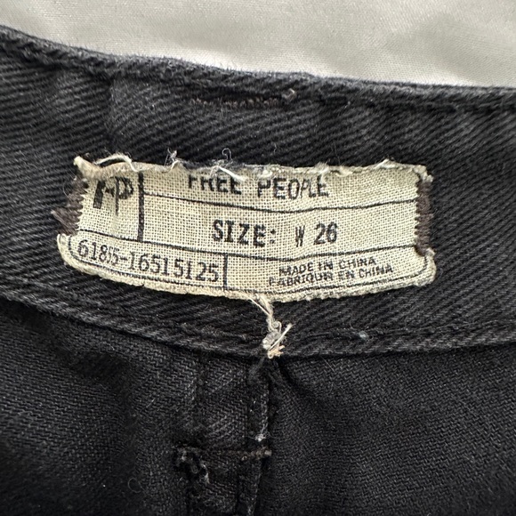 Free People We The Free Black High Waisted Denim Cutoff Shorts | Size 26 - Picture 13 of 13